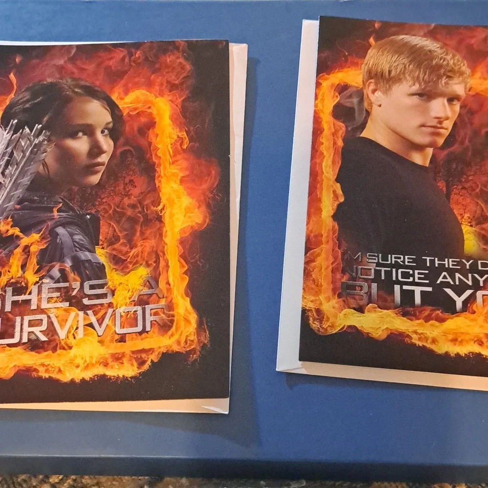 Hunger Games blank greeting card set with envelopes